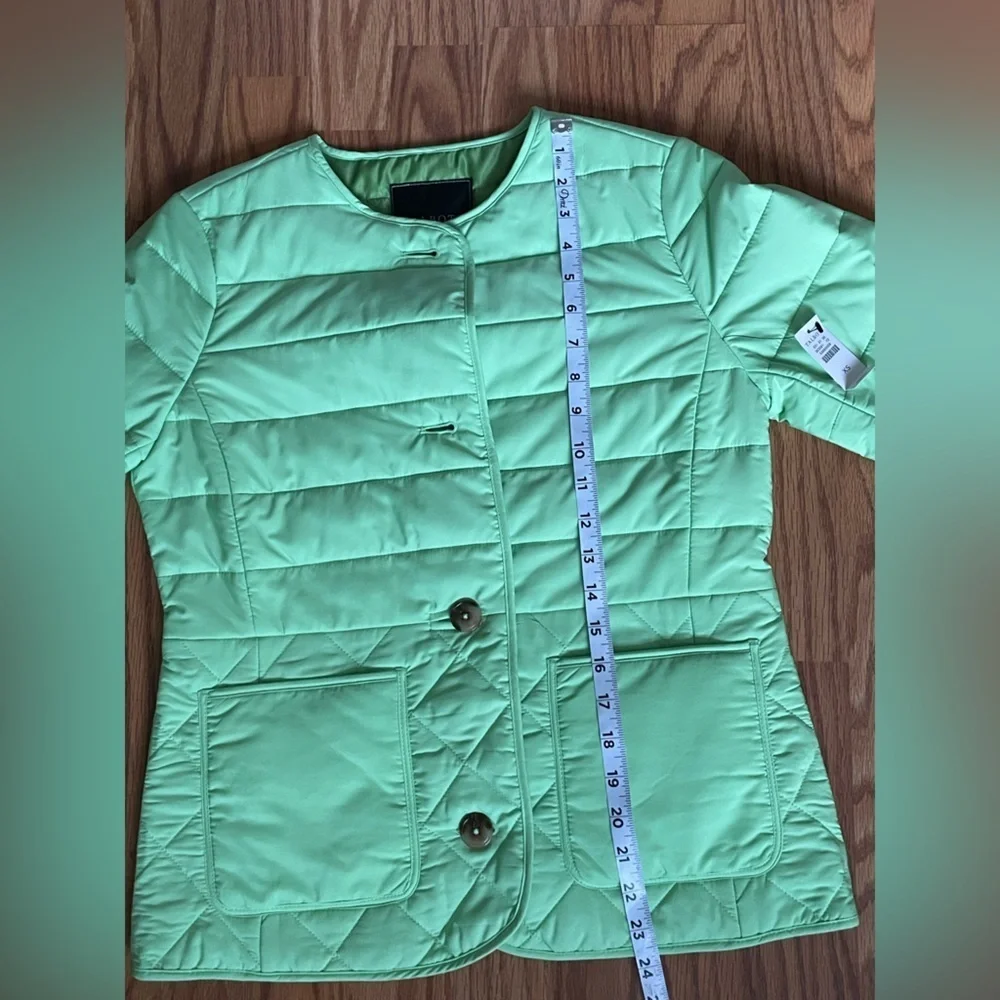 ✨HP✨ NWT Talbot’s Lime Green Quilted Button Up Jacket Sz XS - Picture 9 of 9